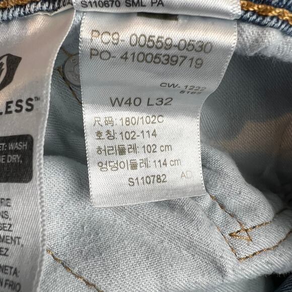 Levis 559 Jeans Mens 40x32 Blue Relaxed Straight Mid Rise Medium Wash Denim Y2K - Picture 5 of 11